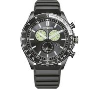 Citizen Eco-Drive Chronograph AT2565-05E - Man - 43 mm - Analogue - Quartz - Mineral Glass Black 20 mm