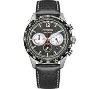 Citizen Men Chronograph Eco-Drive Watch | Analogue chronograph, crystal glass, 10 bar waterproof, 270 days power reserve, 24 hour display, date, leather strap