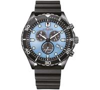 Citizen Black Mens Chronograph Watch Of Sporty Aqua AT2567-18L