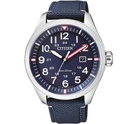 Citizen Men's Analogue Quartz Eco Drive Watch Aviator with Nylon Strap