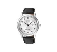 CITIZEN - Men's Analogue Watch - Watch - Steel - Leather Strap - Silver Colour - 40 mm