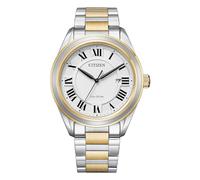 Citizen Men's Arezzo Watch, White, 40MM, AW1694-50A | Eco-Drive Solar Powered, Sapphire Crystal, 50M Water Resistant, Two Tone Stainless Steel Bracelet