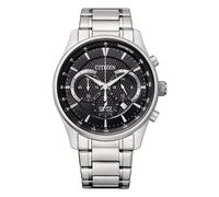 Citizen Men's Black Chronograph Dial Stainless Steel Bracelet Watch
