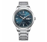 Citizen Men's Blue Dial Stainless Steel Silver Bracelet Watch