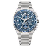 Citizen Men's Chronograph Eco-Drive Watch Promaster Sky | Titanium case and strap, sapphire glass, blue dial, 10 ATM, tachymeter, eco-drive, radio time and stop function