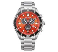 Citizen Silver Mens Chronograph Watch Of Sporty Aqua AT2560-84X