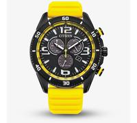 Citizen Mens Eco-Drive Sport Yellow & Black Chronograph Watch AT2585-08E