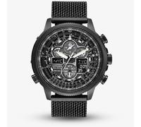 Citizen Mens Navihawk Black Chronograph Dial Dual Display Watch JY8037-50E