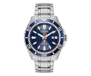 Citizen Men's Promaster Diver Watch, Blue, 45MM, BN0191-55L | Eco-Drive Solar Powered, Mineral Crystal, 200M Water Resistant, Silver Tone Stainless Steel Bracelet
