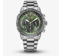 Citizen Mens Promaster Eco-Drive Green Dial Chronograph Watch CA4664-60W