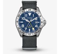 Citizen Mens Promaster Land GMT Grey Nylon Strap Watch BJ7150-09L