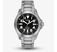 Citizen BN0118-55E Men's Eco-Drive Date Titanium Bracelet Strap Watch, Silver/Black