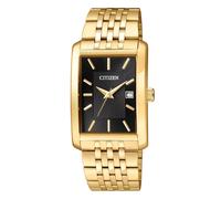 Citizen Men's Quartz Black Dial Gold Tone Stainless Steel Bracelet Watch