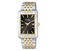 Citizen Men's Quartz Black Dial Two Tone Stainless Steel Bracelet Watch