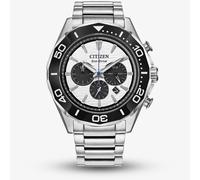 Citizen Mens Sport Chronograph Eco-Drive Silver Bracelet Watch CA4730-59A