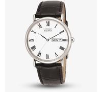 Citizen Mens Stiletto Black Leather Strap Watch BM8240-11A