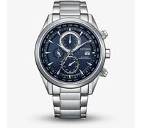 Citizen Mens World Chronograph A.T Atomic Timekeeping Blue Bracelet Watch AT8260-85L