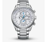 Citizen Mens World Chronograph A.T Atomic Timekeeping Silver Bracelet Watch AT8260-85A