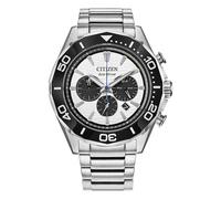 Citizen Gents Sport Chronograph White Dial Stainless Steel Eco Drive Watch