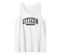 Citizen Of The World - Inspirational - Arched Varsity Style Tank Top