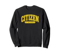 Citizen Of The World - Inspirational - Golden Yellow Graphic Sweatshirt
