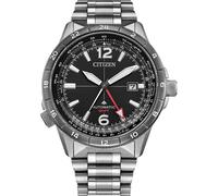 Citizen Promaster Air Gmt Mens Silver Watch NB6046-59E Stainless Steel (archived) - One Size
