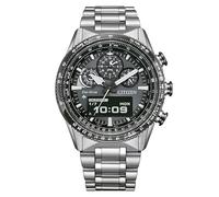 Citizen Promaster Sky Pilot JV2006-55H Eco-Drive U830 Multifunctional Wristwatch, Stainless Steel, Grey Dial, 20 ATM