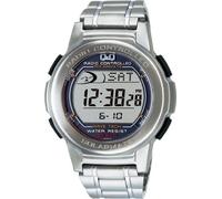 CITIZEN Q & Q SOLARMATE Solar radio digital display chronograph 10 ATM water resistant Silver Men's watch MHS5-200 [Japan Import]