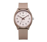 Citizen Q&Q V52A Series Wristwatch, Analog Waterproof, Urethane Strap, Brown (Mocha)