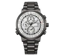 Citizen Radiocontrol AT8304-57A - Eco-Drive H800 Men's Watch, Radio-Controlled, Grey Stainless Steel, Chronograph, White Dial, 20 ATM