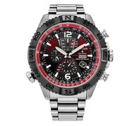 Mens Citizen Eco-Drive Red Arrows Alarm Chronograph Radio Controlled Watch AT8226-59X