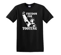 Citizen Smith Che Guevara Style Cult tv Wolfie Smith Freedom for Tooting Heavy Cotton t-Shirt Black