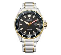 Citizen Sport Men's Eco-Drive Black Dial Chronograph Two Tone Stainless Steel Watch