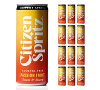 Citizen Spritz Passion Fruit Alcohol-Free Slimlime Cans (12x250ml) | Award-Winning Sweet & Sharp Passion Fruit Switchel | Natural Ingredients | Deliciously Long Non-Alcoholic Aperitif