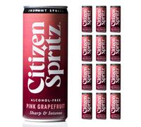 Citizen Spritz Pink Grapefruit Alcohol-Free Slimlime Cans (12x250ml) | Natural Ingredients | Award-Winning Sharp & Intense Pink Grapefruit Switchel | Deliciously Long Non-Alcoholic Aperitif