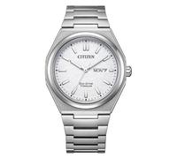 Citizen Super Titanium white background AW0130-85A Eco Drive solotempo men's watch