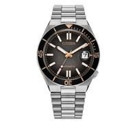 Citizen Tsuyosa Shore Timeslip 40mm Black Dial Stainless Steel Bracelet Watch