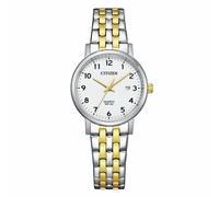 Citizen Two Tone Quartz White Dial Stainless Steel Bracelet Watch