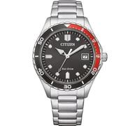 Citizen Eco-Drive Stainless Steel Black Dial AW1820-81E 100M Unisex Watch