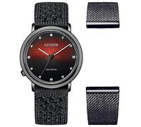 Citizen Men Analogue Japanese Quartz Watch with Fabric Strap EM1007-47E