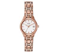 Citizen Women's Bracelet Watch, White, 25MM, EW1263-52A | Eco-Drive Solar Powered, Mineral Crystal, Rose Gold Tone Stainless Steel Bracelet