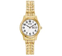 Citizen Women's Bracelet Watch, White, 25MM, EW3152-95A | Eco-Drive Solar Powered, Mineral Crystal, Gold Tone Stainless Steel Expandable Bracelet