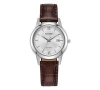 Citizen FE1087-28A Women's Eco-Drive Silver Dial Brown Watch