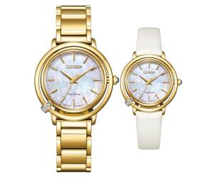 Citizen Women's L Arcly Watch, Mother-of-Pearl, 31MM, EM1092-64D | Eco-Drive Solar Powered, Spherical Sapphire Crystal, 50M Water Resistant