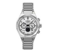 CITIZEN Zenshin Senkei Eco-Drive Solar Super Titanium Chronograph with Titanium Bracelet and Sapphire Glass, siliver