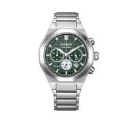 CITIZEN Zenshin Senkei Eco-Drive Solar Super Titanium Chronograph with Titanium Link Strap and Sapphire Crystal