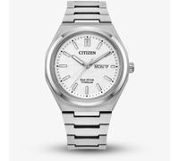 Citizen Zenshin Super Titanium Eco Drive Silver & White Watch AW0130-85A