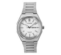 Citizen Super Titanium white background AW0130-85A Eco Drive solotempo men's watch
