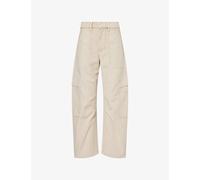 Citizens Of Humanity Womens Citizens Of Humanity Marcelle Tapered-Leg Low-Rise Cotton Cargo Trousers Burnished Quartz (Khaki) 28