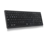CITLLA K9300 Teclado Inalámbrico Bluetooth, Silencioso Multi-Dispositivo para Windows, Tamaño Completo, Teclado Numérico, Teclas Multimedia, Larga Batería Duración,Compatible con Portátil,Ordenador,PC